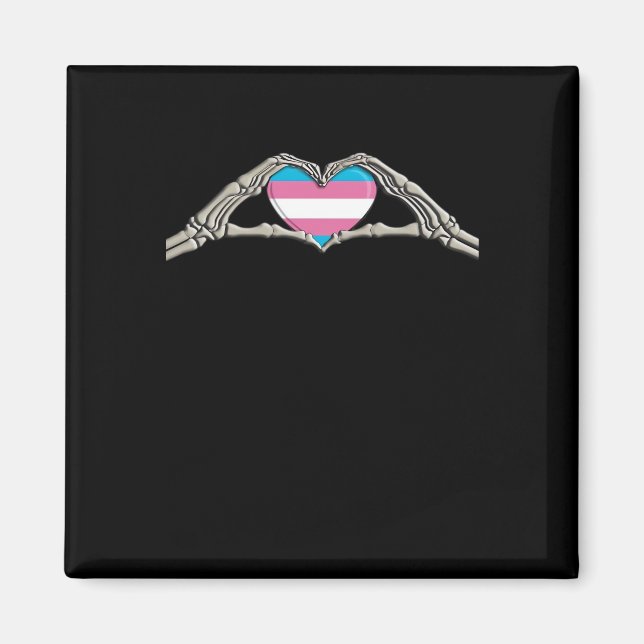 Aimant Bone Hands Coeur Transgenre Goth (Devant)
