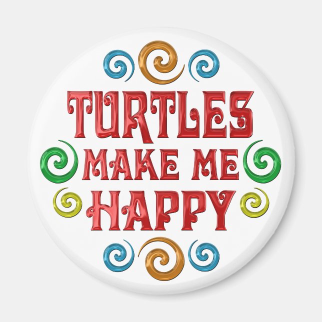 Aimant Bonheur des tortues (Devant)