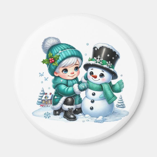 Aimant Bonhomme de Neige (Devant)