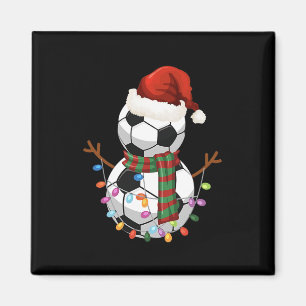 Aimant Bonhomme de neige au chapeau de Père Noël pour les