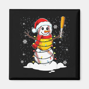 Aimant Bonhomme de neige chapeau de Père Noël Noël drôle