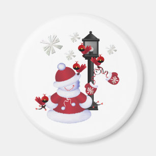 Aimant Bonhomme de neige de Noël