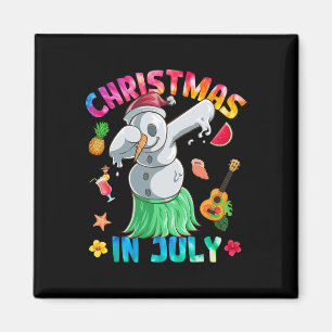 Aimant Bonhomme de neige drôle dabant Noël en juillet Tie