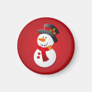 Aimant Bonhomme de neige mignon et drôle de Noël