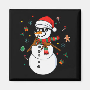 Aimant Bonhomme de neige Six Sept Mème Noël Pyjama 6 Et 7