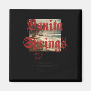 Aimant Bonita Springs Floride Fl Tatouage Vintage Plage S