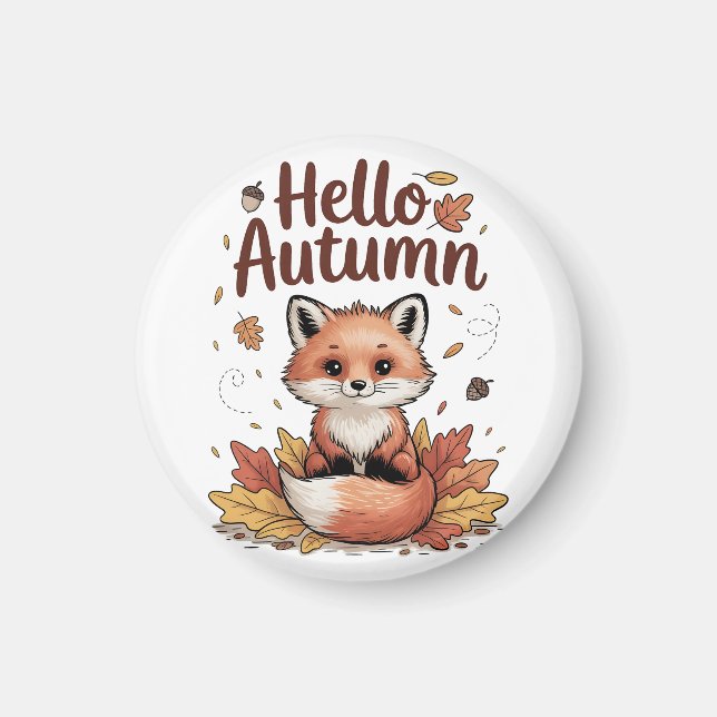 Aimant Bonjour Automne (Devant)