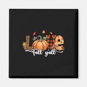 Aimant Bonjour Automne Amour Citrouille Automne Y'all Leo
