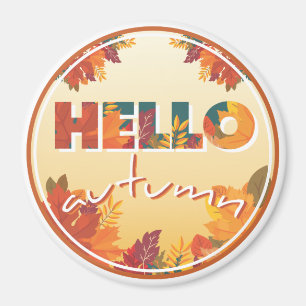 Aimant Bonjour Automne, autocollant, étui téléphonique, c