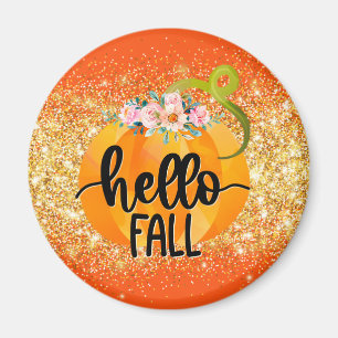 Aimant Bonjour Automne Personnaliser Automne Texte et cou