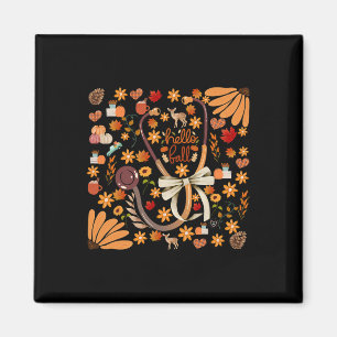 Aimant Bonjour Automne Stethoscope Infirmière Boho Floral