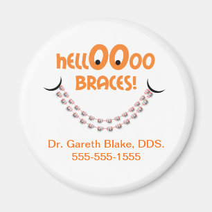 Aimant Bonjour Braces Orange Orthodontique Promotionnels