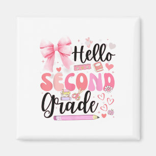 Aimant Bonjour Deuxième Année Premier Jour De L'École Coq