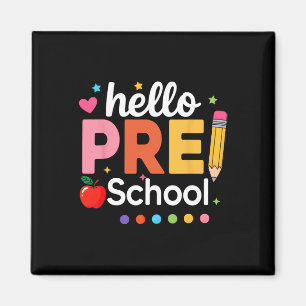Aimant Bonjour Enseignant Maternelle Équipe Enfants Pré-m