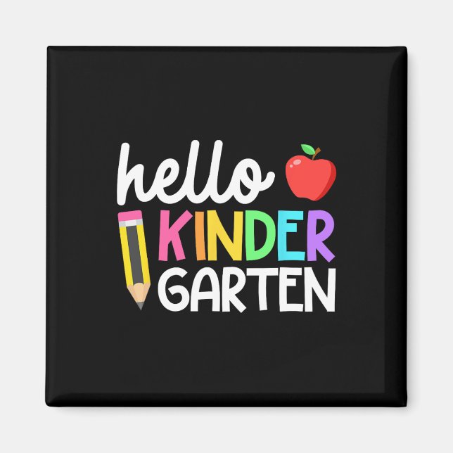 Aimant Bonjour Équipe de Maternelle Kinder Byck À l'École (Devant)