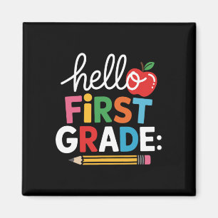 Aimant Bonjour équipe de première année Back To School En