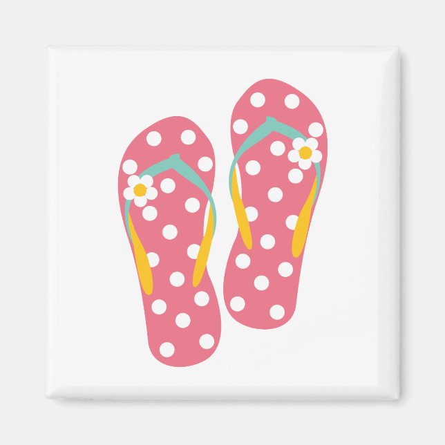 Aimant Bonjour Flip Flops (Devant)