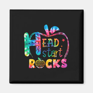 Aimant Bonjour Head Start Rock Tie Dye Retour à l'école E