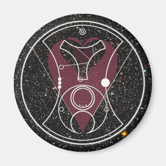 Aimant : "Bonjour, ma chérie !" Coeurs et étoiles