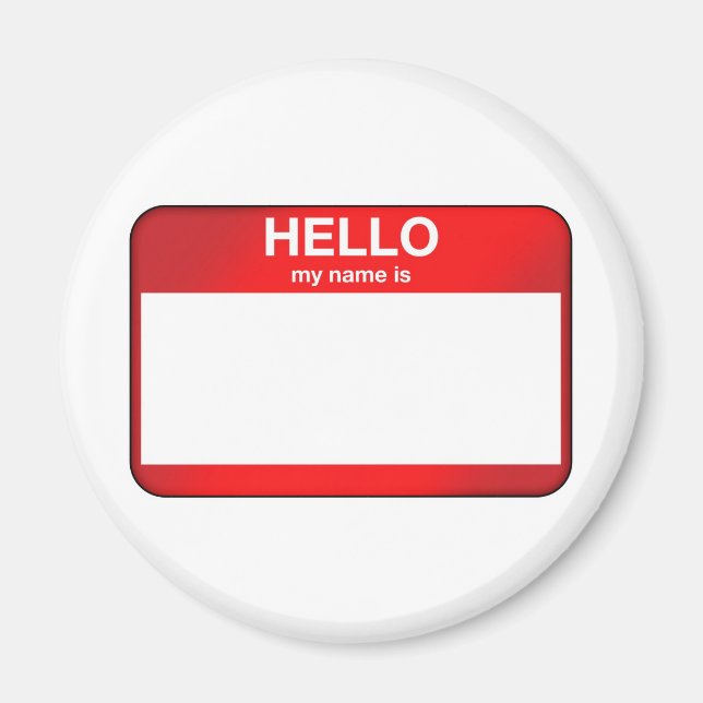 Aimant Bonjour Mon Nom Est... (Devant)