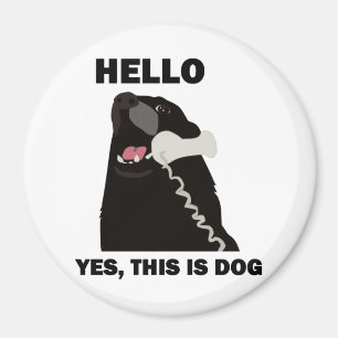 Aimant BONJOUR OUI C'EST LE CHIEN téléphone