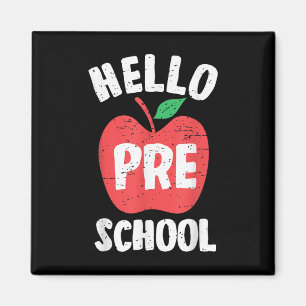 Aimant Bonjour préscolaire premier jour d'école enseignan