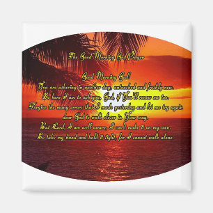 Aimant Bonjour, prière de Dieu