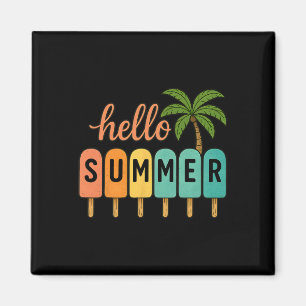 Aimant Bonjour Vacances d'été à la plage Glace Popsicle G