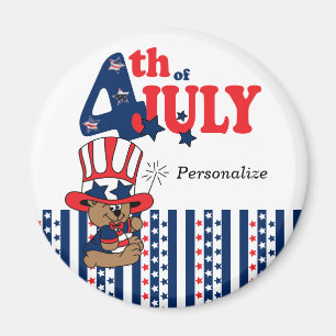 Aimant Bonne 4 juillet Ours