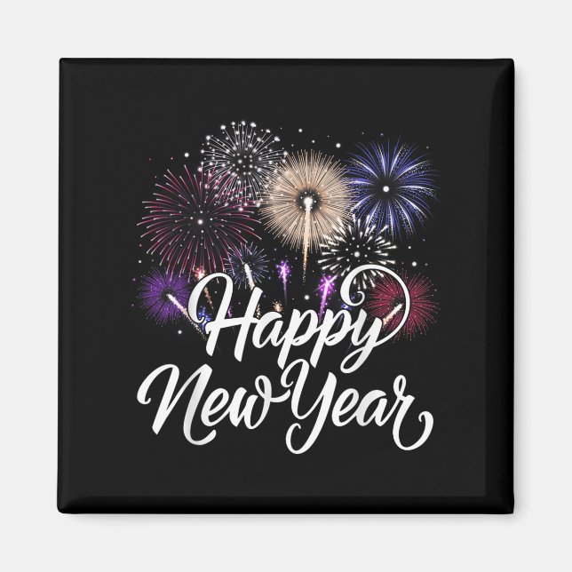 Aimant Bonne année 2026 Costume Party Friends Famille U (Devant)