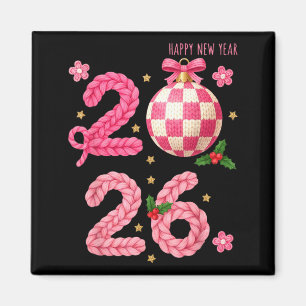 Aimant Bonne Année 2026 Famille Crochet Assorti Hommes Fe