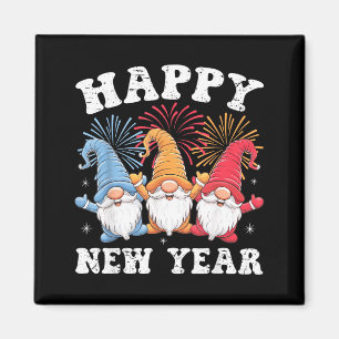 Aimant Bonne année 2026 Fête de famille des Gnomes Nouvel