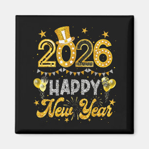 Aimant Bonne année 2026 Fête drôle du Nouvel An Hommes