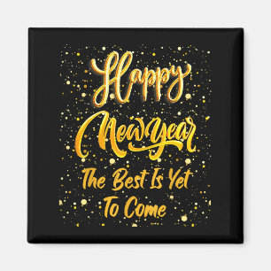Aimant Bonne année à venir en or Nouvel An