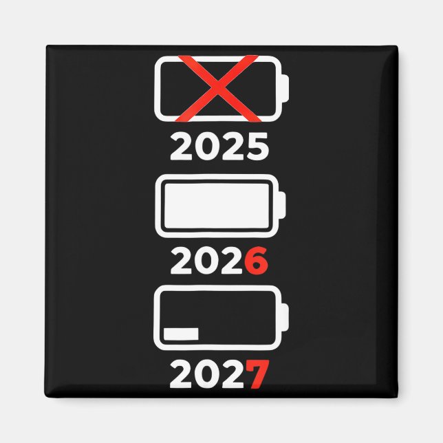 Aimant Bonne année drôle 2026 2027 67 Mème Six Sept  (Devant)