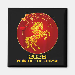 Aimant Bonne année lunaire chinoise – Année du cheval 2