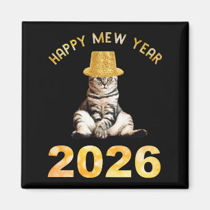 Aimant Bonne année Miaou 2026