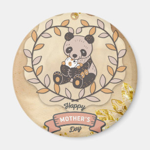 Aimant Bonne fête des mères mignonne amusant Panda Bear