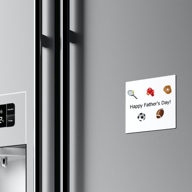 Aimant Bonne Fête des pères Tous Sports Ronds (Créateur téléchargé)