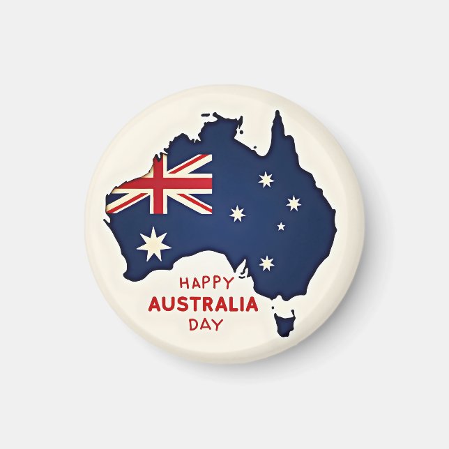 Aimant Bonne fête nationale australienne (Devant)