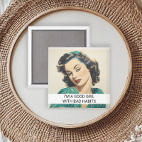 Bonne fille avec de mauvaises habitudes Drôle Retr