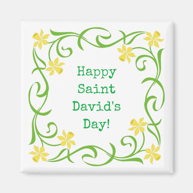 Aimant Bonne Saint David's Day (Devant)