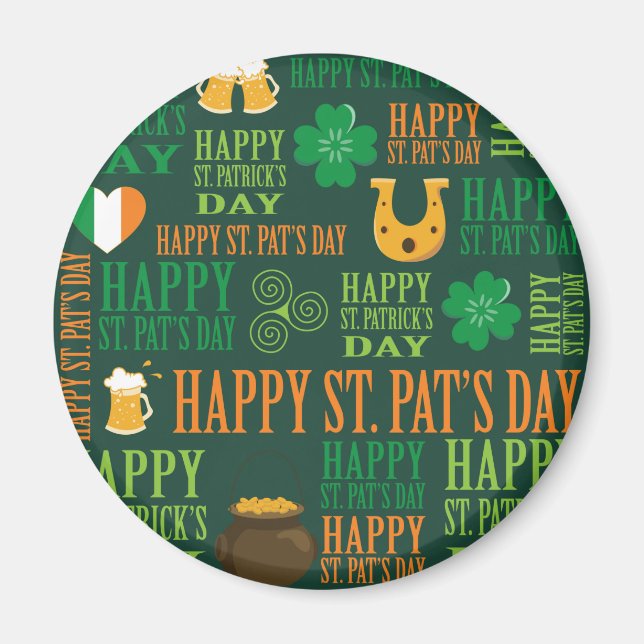 Aimant Bonne Saint Patrick's Day (Devant)
