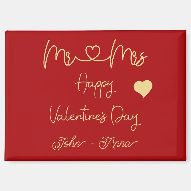 Aimant Bonne Saint-Valentin M & Mme (Recto)