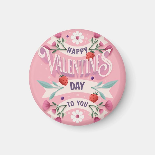 Aimant Bonne Saint Valentin pour vous (Devant)