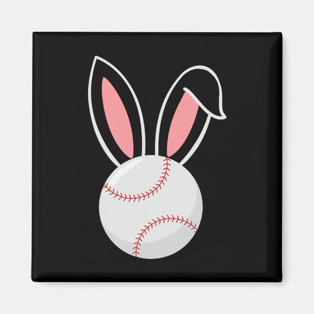 Aimant Bonnet de baseball de Pâques Oreilles Amusants de  (Devant)