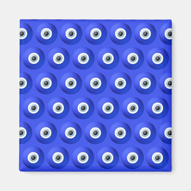 Aimant Bons charmes de la chance contre le Motif des yeux (Devant)