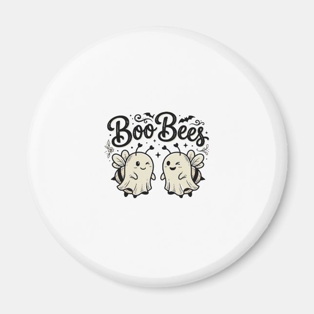 Aimant Boo Bees Modèle de abeille fantôme Halloween vinta (Devant)