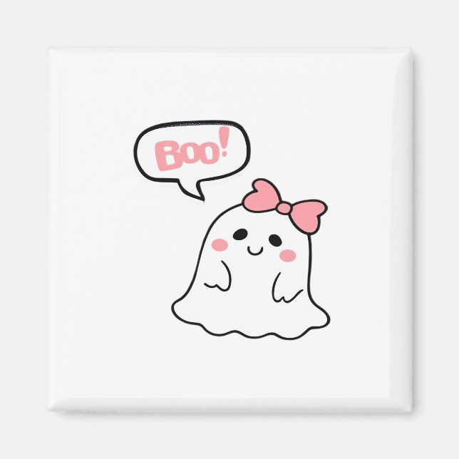 Aimant Boo ! Cute Boo Minimal Clean (Devant)