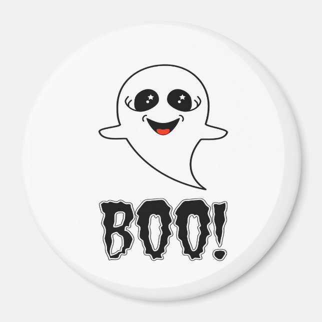 Aimant Boo ! Cute Little Halloween Par Lucas Retro Classi (Devant)